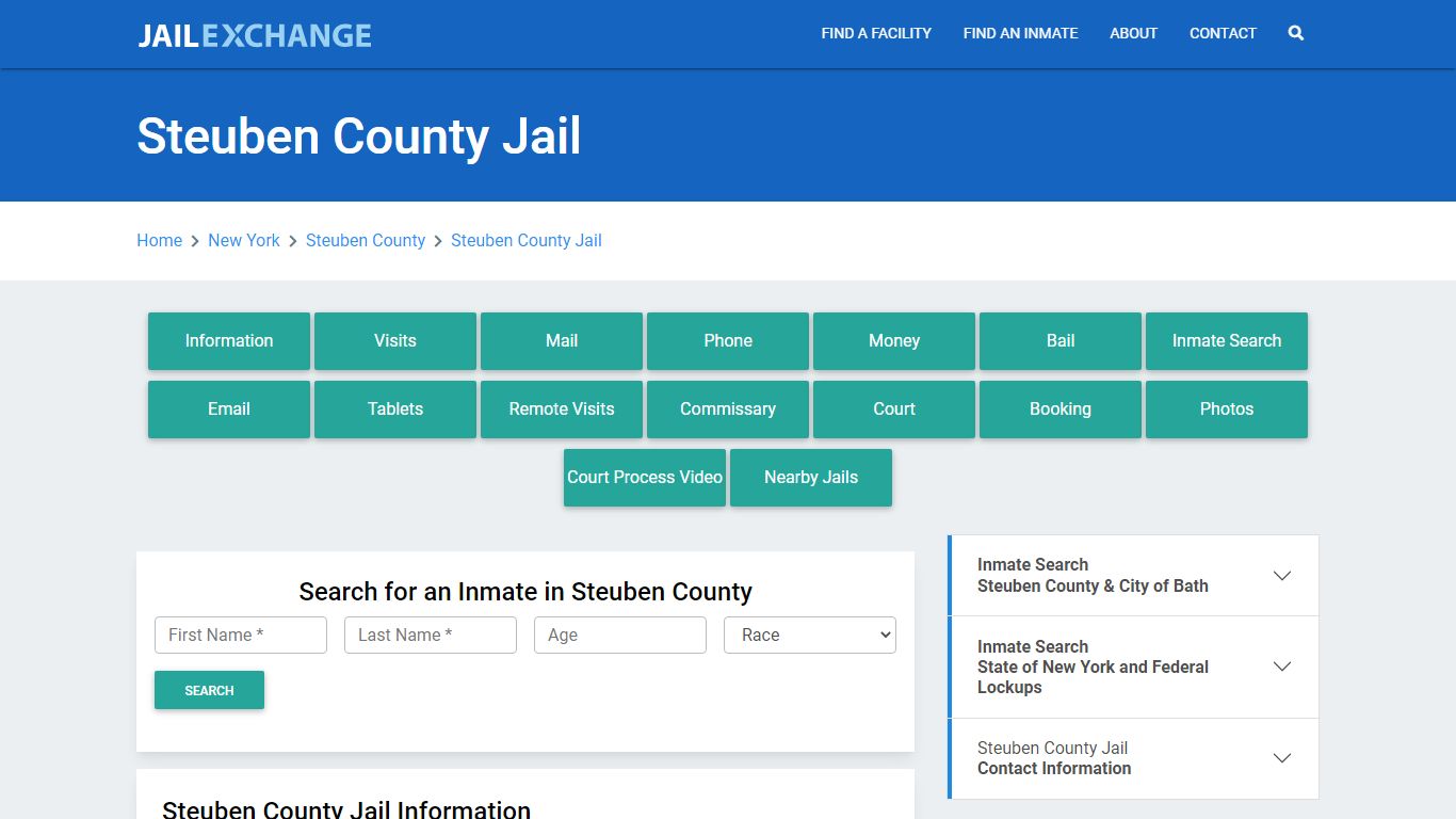 Steuben County Jail Roster Lookup, NY, Inmate Search