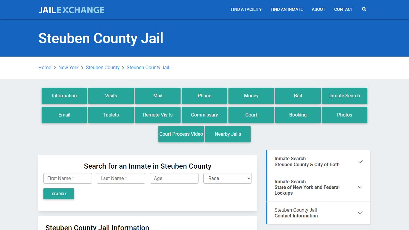 Steuben County Jail Roster Lookup, NY, Inmate Search